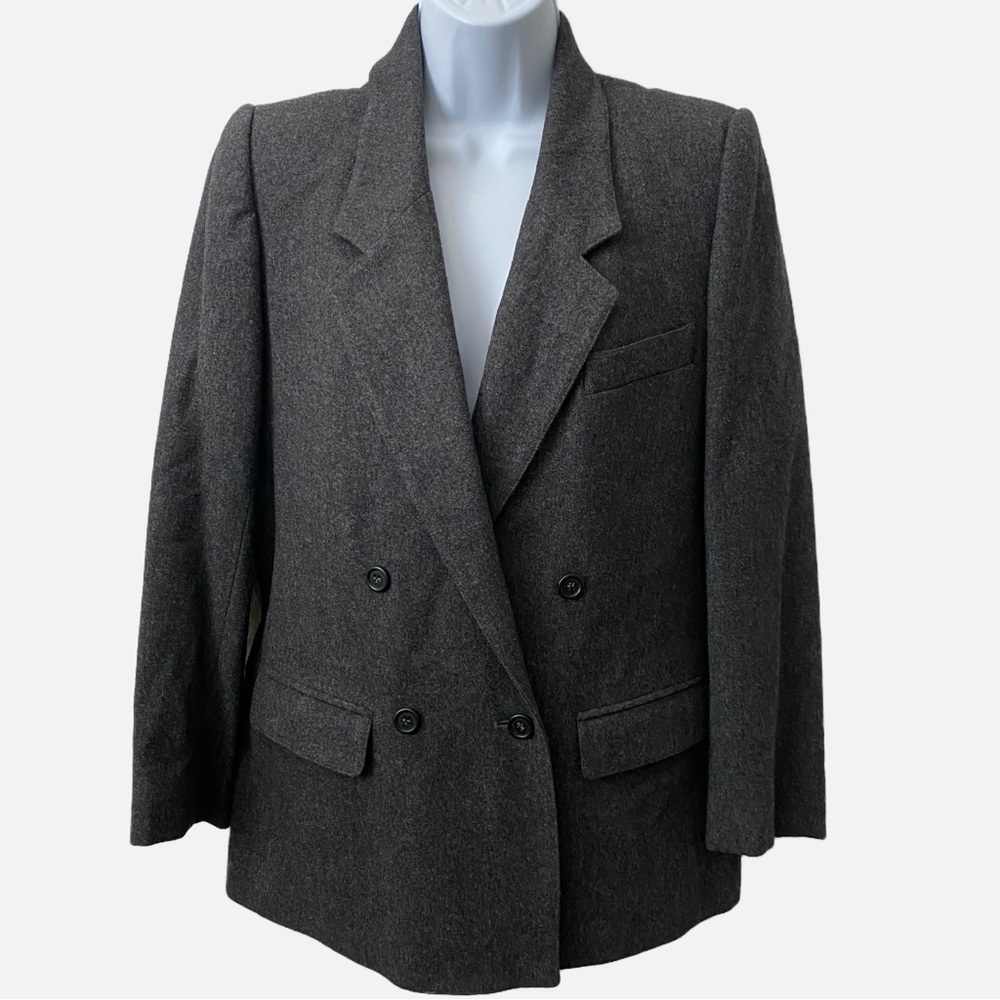 Evan Picone, Wool Four Button Double Breasted Blazer Jacket